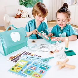 Hape tandarts speelgoed Super Smile Dental Clinic Set - educatief rollenspel