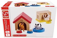 Hape Poppenhuis Huisdieren houten speelgoed dieren set
