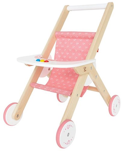 Hape poppen kinderwagen houten speelgoed buggy-2