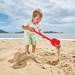 Hape Schep Rood - Speelgoed Schep 40 cm voor Buitenplezier