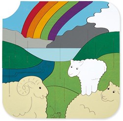 Hape houten puzzel weer - educatieve legpuzzel voor kinderen