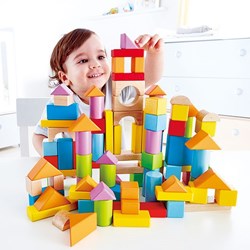 Hape gekleurde bouwblokken houten speelgoed - 101 stuks