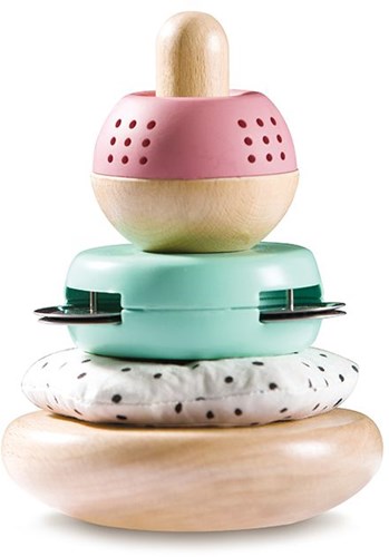 Hape stapeltoren houten speelgoed sensorisch baby vanaf 10 maanden