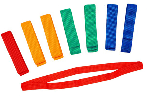 Pre-Sport team bandjes oranje 120cm - set van 10 sportlinten