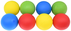 Pre-Sport foam ball set - onbedekte schuimballen 8 stuks 7cm multicolor