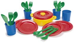 Dantoy eetservies kinderservies 22-delig multicolor speelgoed