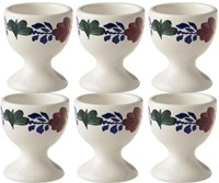 Boerenbont eierdopjes keramiek set van 6 stuks - klassiek servies