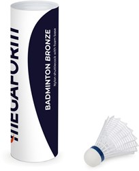 Megaform badminton shuttlecocks - set van 6 duurzame pluimen
