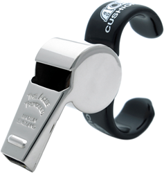 Acme fluitje messing vingergrip Thunderer 58.5 voor sport en spel