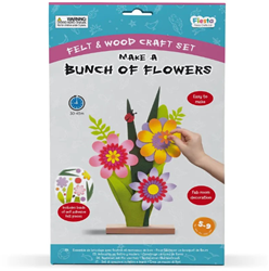 Fiesta Crafts >Felt & Wood Craft - Make A Bunch of flowers