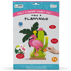 Fiesta Crafts >Felt & Wood Craft - Make A Flamingo