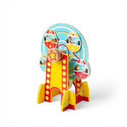 BigJigs houten reuzenrad treinaccessoire - kleurrijk speelgoed