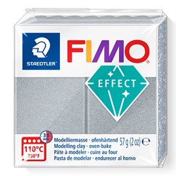 Fimo boetseerklei metallic zilver 57g - creatieve ovenklei effect