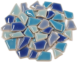 Colourful Mosaics mozaïek speelgoed Flip Mini Mix blauw 100 gram