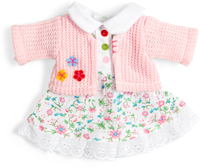BigJigs poppenkleding bloemenjurk en vestje - poppenoutfit-2