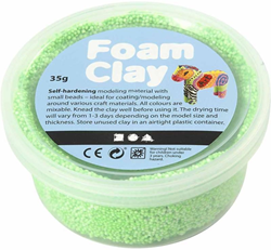 Foam Clay boetseerklei neon groen 35gr - zelfhardende klei