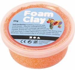 Foam Clay boetseerklei oranje 35 gram - zelfhardende klei voor kinderen