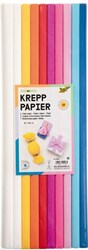 Folia crepepapier knutselset 10 kleuren 50x200 cm decoratie