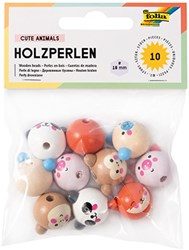 Folia houten kralen schattige dieren - kralen speelgoed 18 mm