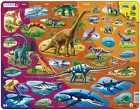 Larsen legpuzzel - dinosaurussen - educatief karton - 85 stukjes