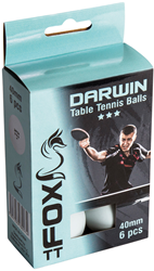 Fox TT Darwin 3 Star Table Tennis Balls (Pack of 6) -  - Pack of 6