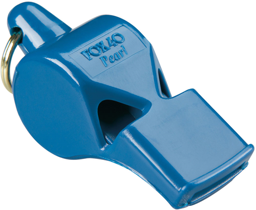 Fox 40 fluitje met koord - veiligheidsfluit blauw sport accessoire