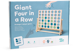 BS Toys houten vier op een rij spel - extra groot - strategisch speelgoed