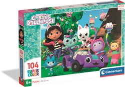 Clementoni puzzel Gabby's Poppenhuis - 104 stukjes - kleurrijk kinderspeelgoed