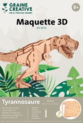 Graine Creative 3D model bouwset hout T-Rex dinosaurus
