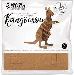 Graine Creative 3D model kangoeroe karton knutselset voor kinderen