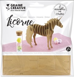 Graine Creative 3D model karton eenhoorn knutselset voor kinderen