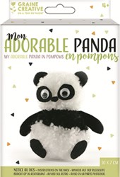 Graine Creative knutselset panda pompon - DIY dierenpakket