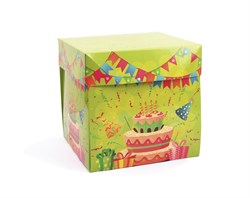 Graine Creative kartonnen geschenkdoos verjaardag 15x15x15 cm cadeau