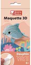 Graine Creative 3D houten model dolfijn knutselpakket speelgoed