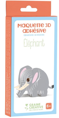Graine Creative 3D houten olifant model - educatief speelgoed karton