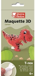 Graine Creative 3D kartonnen dinosaurus knutselset T-Rex speelgoed