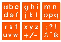 Graine Creative sjablonen alfabet klein - creatieve letters en symbolen