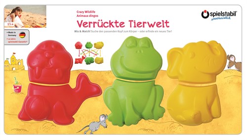 Spielstabil speelgoed 6-delige gekke dierenwereld set voor kinderen-2