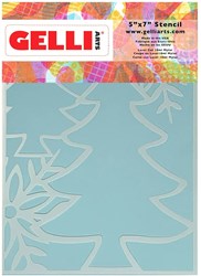 Gelli Arts Gelli Arts Kerstbomen Stencil 12,7 x 17,8cm