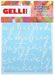 Gelli Arts Gelli Arts - Script Stencil 12,7x17,8cm