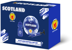 Gioco voetbal cadeauset Schotland maat 5 met bidon en pomp