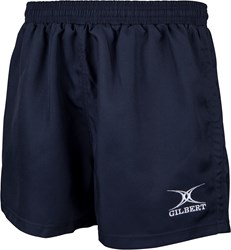 Gilbert rugbybroek Saracen blauw - junior sportshort 9-10 jaar