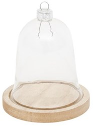 Hobbygroep glazen stolp ornament decoratie 8x9 cm voor creatief knutselen