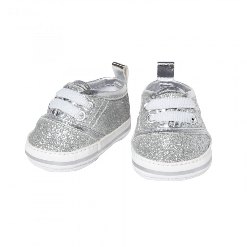 Perceptie Perceptueel calorie Glitter sneakers zilver (38-45cm) bij Planet Happy