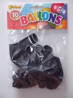 Globos 10 Zwarte ballonnen in zak