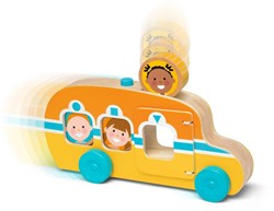 Melissa & Doug houten bus peuterspeelgoed - ontwikkelingsspeelgoed FSC
