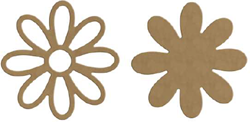 Gomille MDF Bloem Duo creatief kader 19x19 cm decoratie