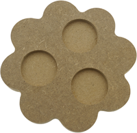 Gomille Gomille MDF 3 Waxinelicht Bloem 15x15 cm