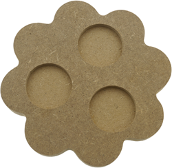 Gomille Gomille MDF 3 Waxinelicht Bloem 15x15 cm