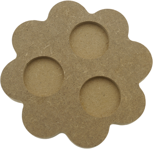 Gomille Gomille MDF 3 Waxinelicht Bloem 15x15 cm